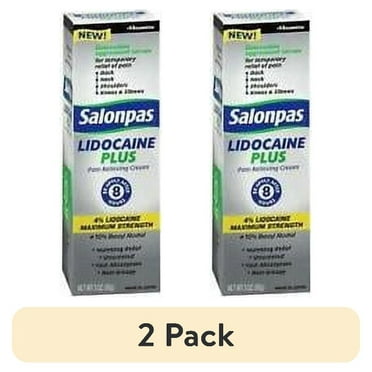 (2 pack) Salonpas Lidocaine Pain Relieving Roll-On, 4% Lidocaine, 3 OZ