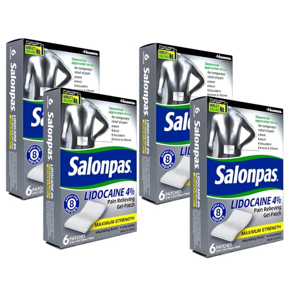 Salonpas Lidocaine Pain Relieving Gel Patch (Pack of 4)
