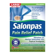 Salonpas Mild to Moderate Pain Relief Patch, Large, 9 Count