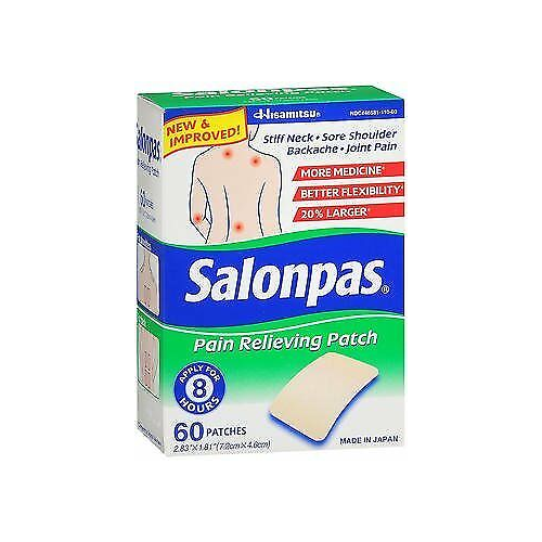 Salonpas Pain Relieving Large Patches, Better Flexibility, 60 ct, 4