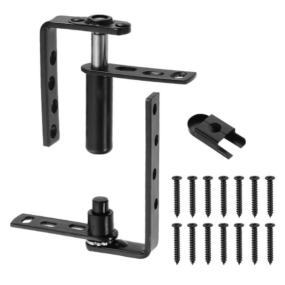 Saloon Door Hinge, Double Swinging Door Hinge 33lbs for 22mm Plate, Black