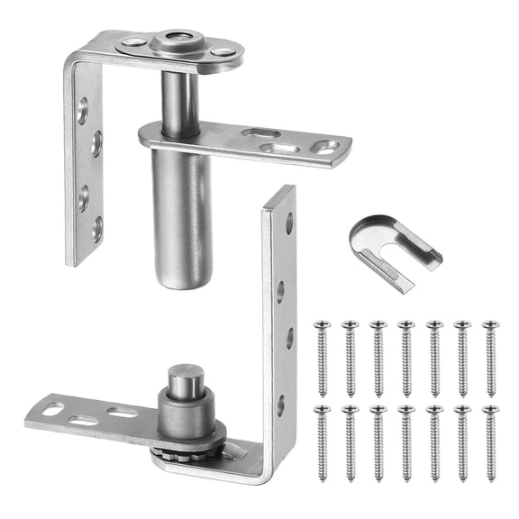 Saloon Door Hinge, Double Swinging Door Hinge 44lbs for 30mm Plate, Silver