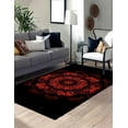 thumbnail image 1 of Saloon Rugs, Large Rugs, Mandala Pattern Rug, Door Mat Rugs, Entryway Rugs, Entry Rug, Black And Red Rugs, Modern Rugs, Outdoor Rugs, 5.9'x9.2' - 180x280 cm, 1 of 8