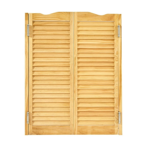 Saloon Swinging Doors 32" x 42" Arched Pine Wood with Hinges - Interior Barn Doors for Home, Office, Restaurants & Rustic Decor