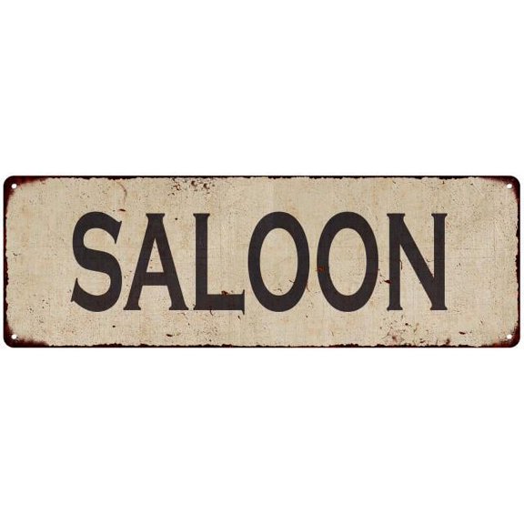 Saloon Vintage Look Home Decor Farmhouse Metal Sign 6x18 206180071007