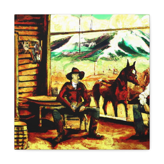 Saloon in Moonlight - Canvas