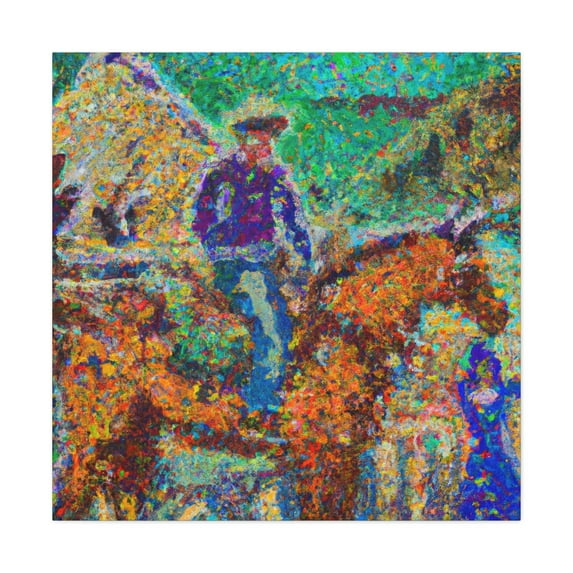 Saloon in Pointillism - Canvas