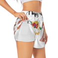 thumbnail image 1 of Salouo 2025 New Year'S Print Women's 2 in 1 Running Shorts Double-Layer Shorts Athletic Workout Gym Yoga Shorts Running Shorts for Women-X-Large, 1 of 7
