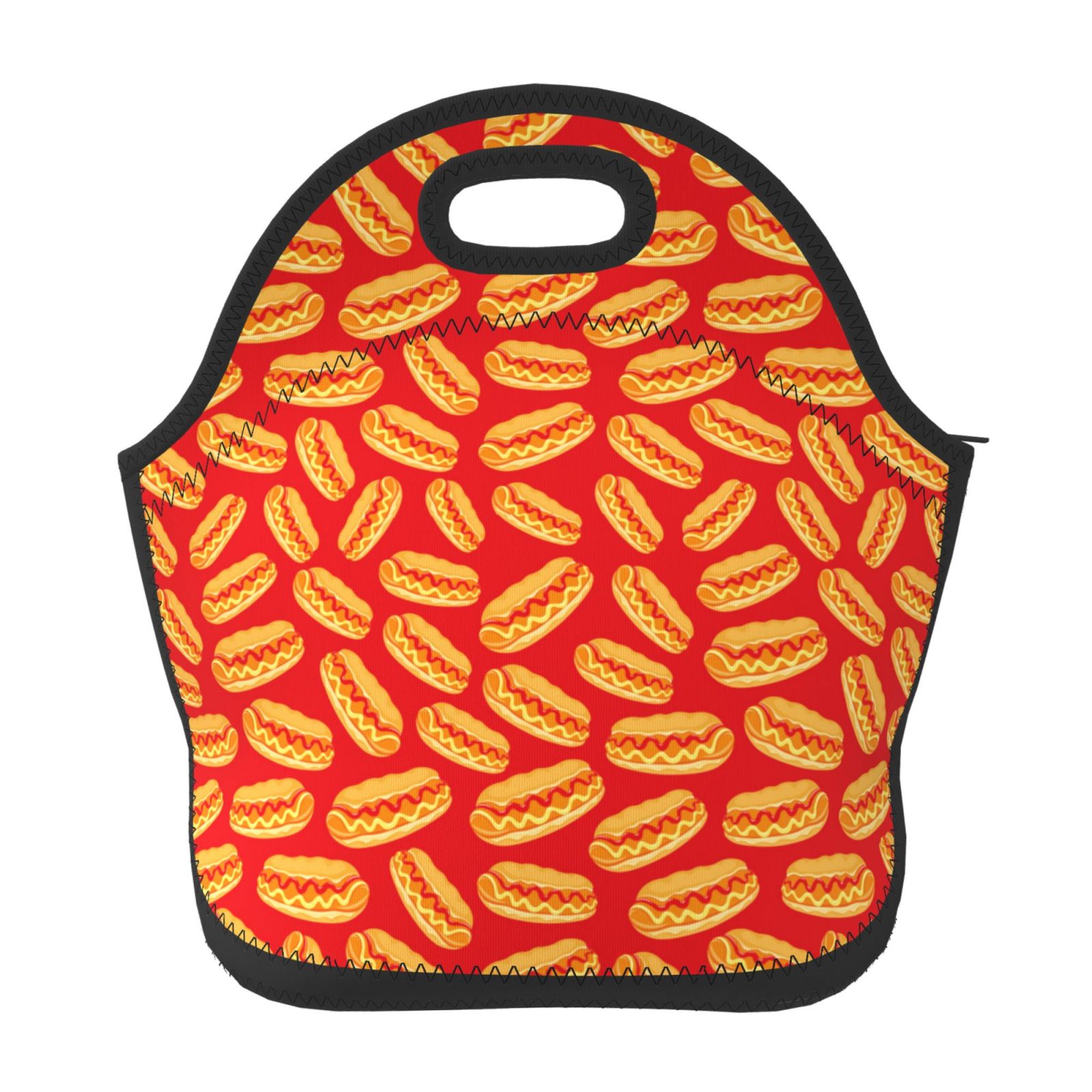 Salouo A Big Hot Dog for Lunch Tote,Lunch Bag Insulated Lunch Box