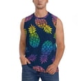 thumbnail image 1 of Salouo Abstract Bright Pineapple Fruit Retro Pattern Men's Sleeveless T Shirts,Men's Regular-Fit Tank Top Sports Shirt for Men Sleeveless Tank Shirt -Small, 1 of 6