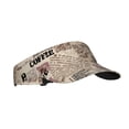 thumbnail image 1 of Salouo Abstract Coffee Pattern With Letters Pattern Sport Sun Visor Hats,1-Piece of Adult Sunscreen Visor Cap Adjustable Sun Hat for Outdoor Activities Fits for Women and Men (One Size), 1 of 6
