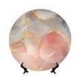 thumbnail image 1 of Salouo Abstract Marble Texture Pattern Bone China Decorative Plate,Holiday Decor Decorative Ceramic Plates with Stand Elegant Home DéCor for Hallway/Living Room/Bedroom-7in, 1 of 6