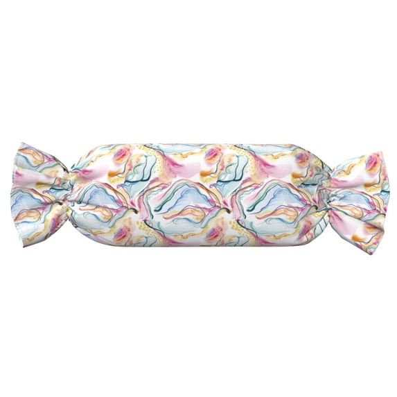 Salouo Abstract Marble Texture Pattern Cute Bolster Pillow,Cylindrical Pillow Long Pillow for Bed Round Side Pillow for Knee/Leg/Neck ,- Length 24.4" x 9.8" Diameter