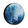 Salouo Abstract Ocean Waves Print Spare Tire Cover 1417 inch Spare
