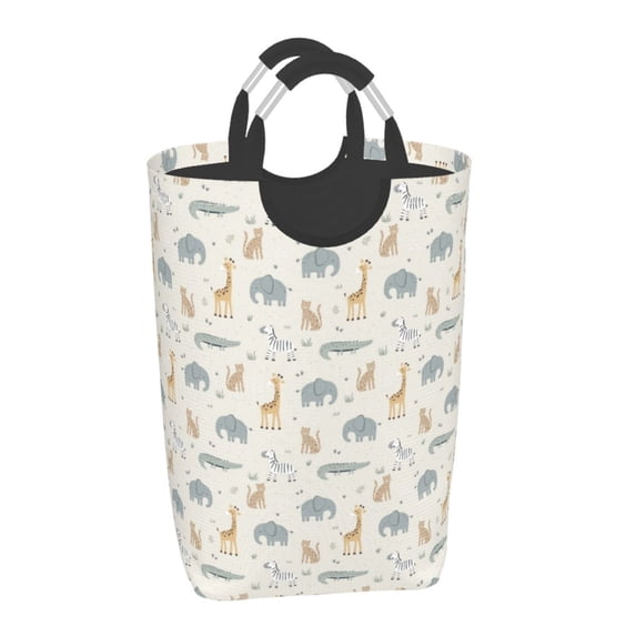 Salouo African Animals for Dirty Clothes Hamper,Extra Large Hamper Basket Bin 1-Pack Big Laundry Baskets with Handles Laundry Hampers Fits for Bedroom & Living Room