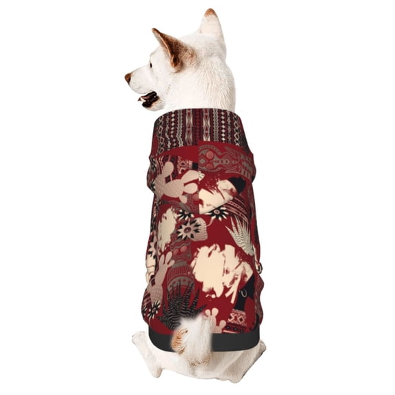 Salouo African Women A Pattern Small Dog Hoodie Sweatshirts Dog Clothes Coat Clothing Puppy Sweater Outfit Pullover Pet Winter Coat Sweater Outfit-Small