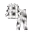 thumbnail image 1 of Salouo Airplane Print Button-Front Long Sleeve Pajama Set for Men, Soft 2Pjs Men's Long Sleeve Sleepwear-Medium, 1 of 7