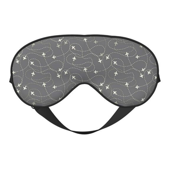 Salouo Airplane Routes Around The World Pattern Sleep Mask,Sleep Eye Mask & Blindfold Eye Sleep Shade Cover with Elastic Strap Soft Eye Cover Eyeshade for Night Sleeping Travel & Nap