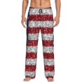 thumbnail image 1 of Salouo America Flag Glitter Print Pajama Pants for Men, Lounge Pants Elastic Waistband Casual Men's sleepwear Loungewear Sleep Pajama Pant -XX-Large, 1 of 7