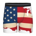 thumbnail image 1 of Salouo American Flag Map Pattern Men's Boxer Briefs, Soft & Breathable Underwear Elastic Waistband Briefs for Men,1-Pack, 1 of 7