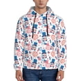 thumbnail image 1 of Salouo American Gnomes Pattern Men's Fall Hoodie Sweatshirt,Sport Hoodie with Pockets for Men Pullover Casual Hooded Sweatshirt-Large, 1 of 7