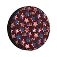 thumbnail image 1 of Salouo American Stars1 Print Spare Tire Cover 14-17 inch Spare Tire Protector Universal Tough Tire Wheel Cover for Trailer SUV and Truck-15 inch, 1 of 6