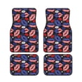 thumbnail image 1 of Salouo American With Lips for Car Floor Mat Set of 4–Car Carpet Mats - Car Mats with Anti-Slip Backing & Driver Heel Pad Universal Fit for Cars, Trucks, SUVs, and Vans, 1 of 6