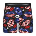 thumbnail image 1 of Salouo American With Lips Pattern Men's Boxer Briefs, Soft & Breathable Underwear Elastic Waistband Briefs for Men,1-Pack, 1 of 7