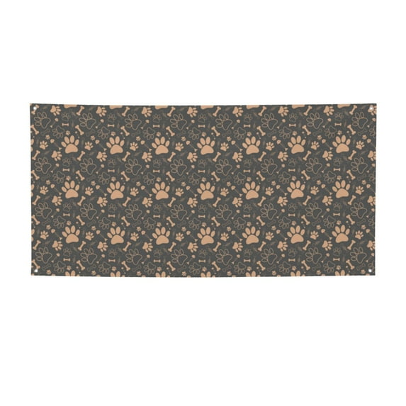 Salouo Animal Paw Pattern Holiday Banner Outside Party Decoration Banner (1PC) Festival Supplies Fit for Birthday Parties & Celebrations & Chrismas-Medium