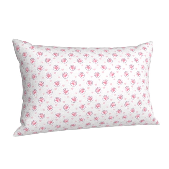 Salouo Animal Pink Color Paw Pattern Pillow Cases,1PC Pillow Covers with Envelope Closure Decorative Pillow Case for Bed Couch,Pillows Not Included-20"x30"