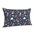 thumbnail image 1 of Salouo Animals And Wildflowers Pattern Pillow Cases,1PC Pillow Covers with Envelope Closure Decorative Pillow Case for Bed Couch,Pillows Not Included-16"x24", 1 of 6