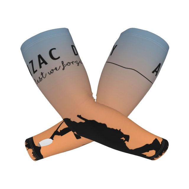 Salouo Anzac Day Pattern UV Sun Protection Arm Sleeves for Men & Women