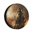 Salouo Apocalyptic Skull Soldier Print Spare Tire Cover 1417 inch