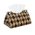 thumbnail image 1 of Salouo Argyle of brown Pattern Long Tissue Box Cover Rectangular–Plus Size Tissue Box Holder Modern LeatheLarge Tissue Holder for Bathroom Car & Office Decor, 1 of 7