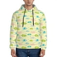 thumbnail image 1 of Salouo Armadillo Floral Pattern Men's Fall Hoodie Sweatshirt,Sport Hoodie with Pockets for Men Pullover Casual Hooded Sweatshirt-Small, 1 of 7