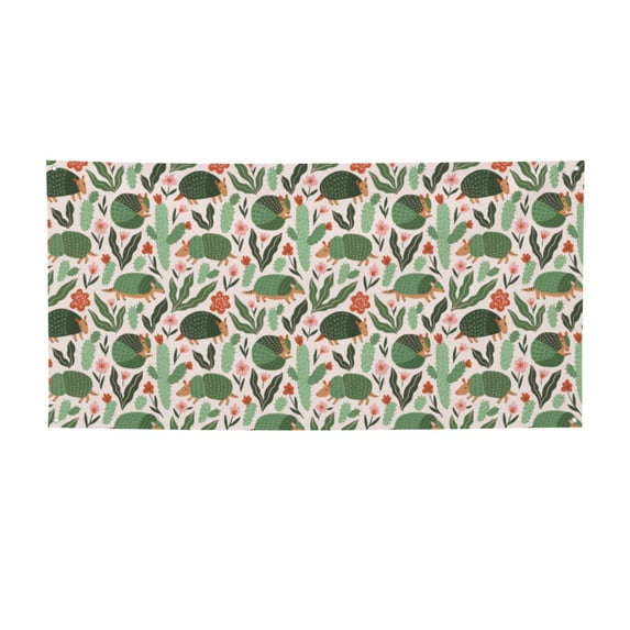 Salouo Armadillo Pattern Holiday Banner Outside Party Decoration Banner (1PC) Festival Supplies Fit for Birthday Parties & Celebrations & Chrismas-Small