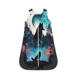 Salouo Artistic Moon Valley Wolf Print Baby Sleep Sack Wearable Blanket