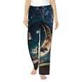 thumbnail image 1 of Salouo Artistic Starry Sky Moon Book Print Women's Pajama Pants Casual Loose Sweatpants PJs Flowy Pants Drawstring Palazzo for Women Wide Leg Pants Lounge Pajama -X-Large, 1 of 8