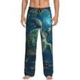 thumbnail image 1 of Salouo Artistic Turtle Earth Print Pajama Pants for Men, Lounge Pants Elastic Waistband Casual Men's sleepwear Loungewear Sleep Pajama Pant -XX-Large, 1 of 7