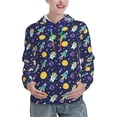 thumbnail image 1 of Salouo Astronaut Corgi Pattern Hoodie Sweatshirts for Women, Autumn Pullover Hoodie Workout Sweat Women's Long Sleeve Preppy Sweatshirts-Small, 1 of 7