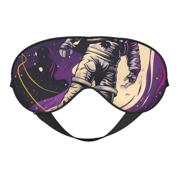 Salouo Astronaut Floating purple Space Pattern Sleep Mask,Sleep Eye Mask & Blindfold Eye Sleep Shade Cover with Elastic Strap Soft Eye Cover Eyeshade for Night Sleeping Travel & Nap