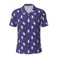 thumbnail image 1 of Salouo Astronaut Rabbit for Men's Short Sleeve Polo Shirts,Polo Shirts for Men Performance Short Sleeve Golf Shirt Athletic Casual Collared T-Shirt-Medium, 1 of 8