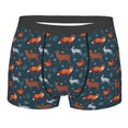 thumbnail image 1 of Salouo Autumn Forest Animals Cute Print Men's Boxer Briefs,Breathable Underwear Elastic Waistband Briefs for Men -Medium, 1 of 8