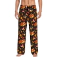 thumbnail image 1 of Salouo Autumn Hedgehog and Fox Cute Print Pajama Pants for Men, Lounge Pants Elastic Waistband Casual Men's sleepwear Loungewear Sleep Pajama Pant -Large, 1 of 7