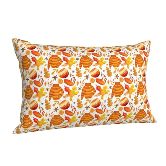 Salouo Autumn Sweater Warmth Pattern Pillow Cases,1PC Pillow Covers with Envelope Closure Decorative Pillow Case for Bed Couch,Pillows Not Included-16"x24"