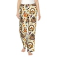 thumbnail image 1 of Salouo Autumn Vintage Print Women's Pajama Pants Casual Loose Sweatpants PJs Flowy Pants Drawstring Palazzo for Women Wide Leg Pants Lounge Pajama -XX-Large, 1 of 8