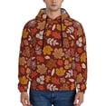 thumbnail image 1 of Salouo Autumn Warm Tone Maple Leaf Pattern Men's Fall Hoodie Sweatshirt,Sport Hoodie with Pockets for Men Pullover Casual Hooded Sweatshirt-Medium, 1 of 7