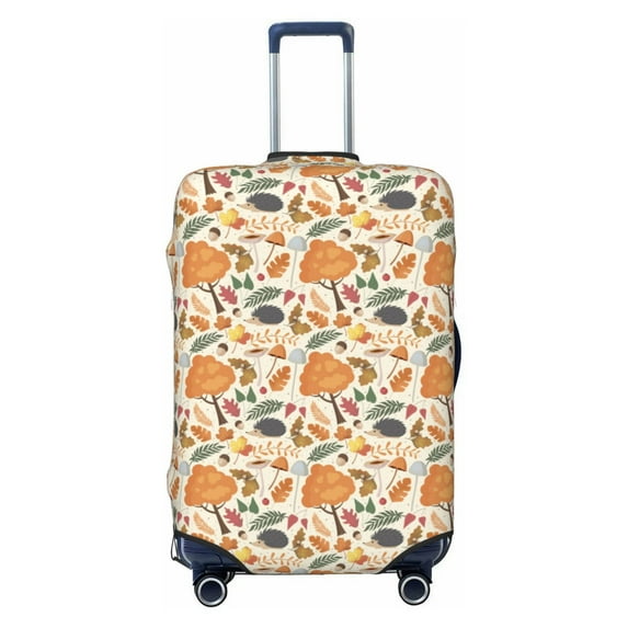 Salouo Autumn With Hedgehog Pattern Travel Dust-proof Suitcase Cover, Softside Suitcase Protector Luggage Cover Protector for 18-32inch ,Not Included Suitcase