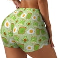 thumbnail image 1 of Salouo Avocado And Toast Print Women's Athletic Shorts,Booty Shorts Biker Shorts High Waisted Elastic Workout Shorts for Yoga Gym Running Sports-Large, 1 of 8