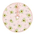 thumbnail image 1 of Salouo Avocado Doing Sport Yoga Christmas Tree Skirt 48" Farmhouse Christmas Decorations Snowman Xmas Tree Skirt Tree Mat for Holiday Party Decor, 1 of 8